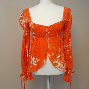 Urban Outfitters Floral  Crinkle Top